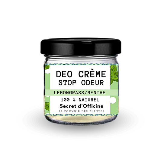 Déo Crème STOP ODEUR :              Lemongrass Menthe